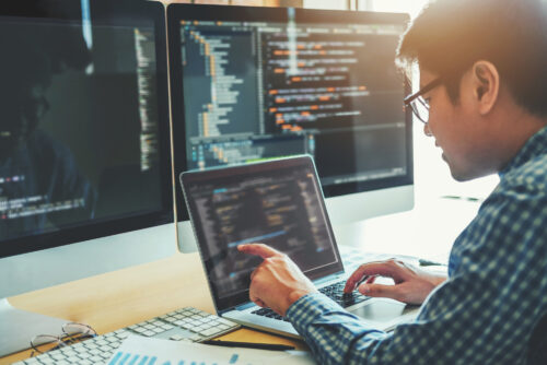 Man at laptop