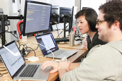 Students coding