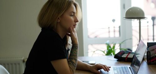 Woman Working at Desk