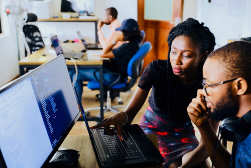 Women learning cybersecurity skills 9bf6i