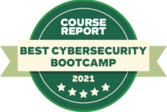 Course report best cybersecurity 2021 badge green